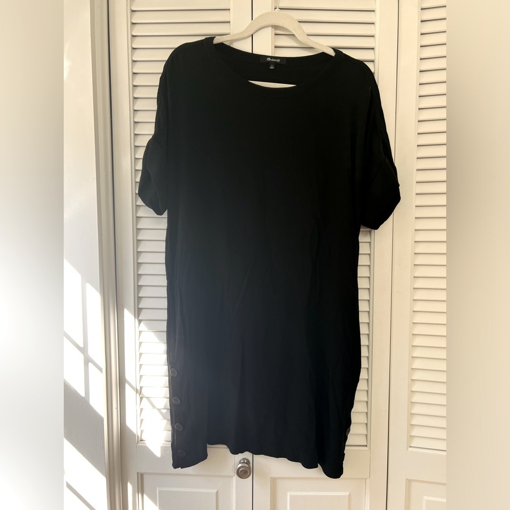 Madewell Side button easy shift dress
